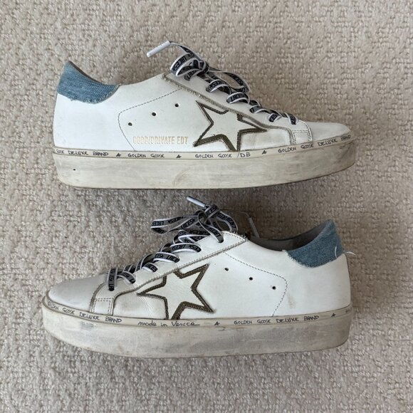 Golden Goose_  Hi Star Sneakers with Additional Lace Accessory - Picture 3 of 11